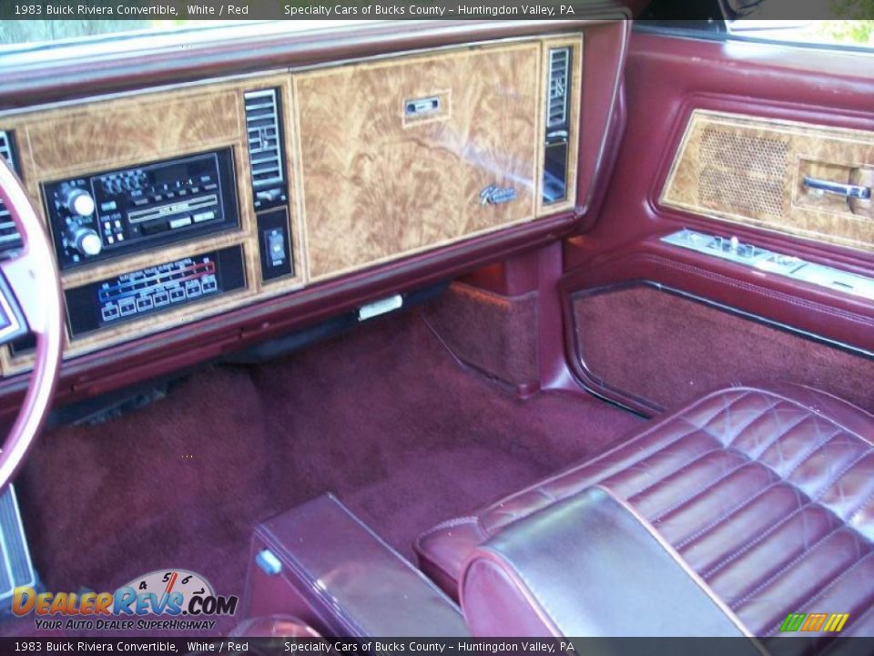 1983 Buick Riviera Convertible White / Red Photo #32
