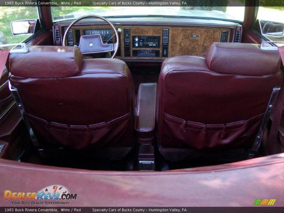 1983 Buick Riviera Convertible White / Red Photo #35
