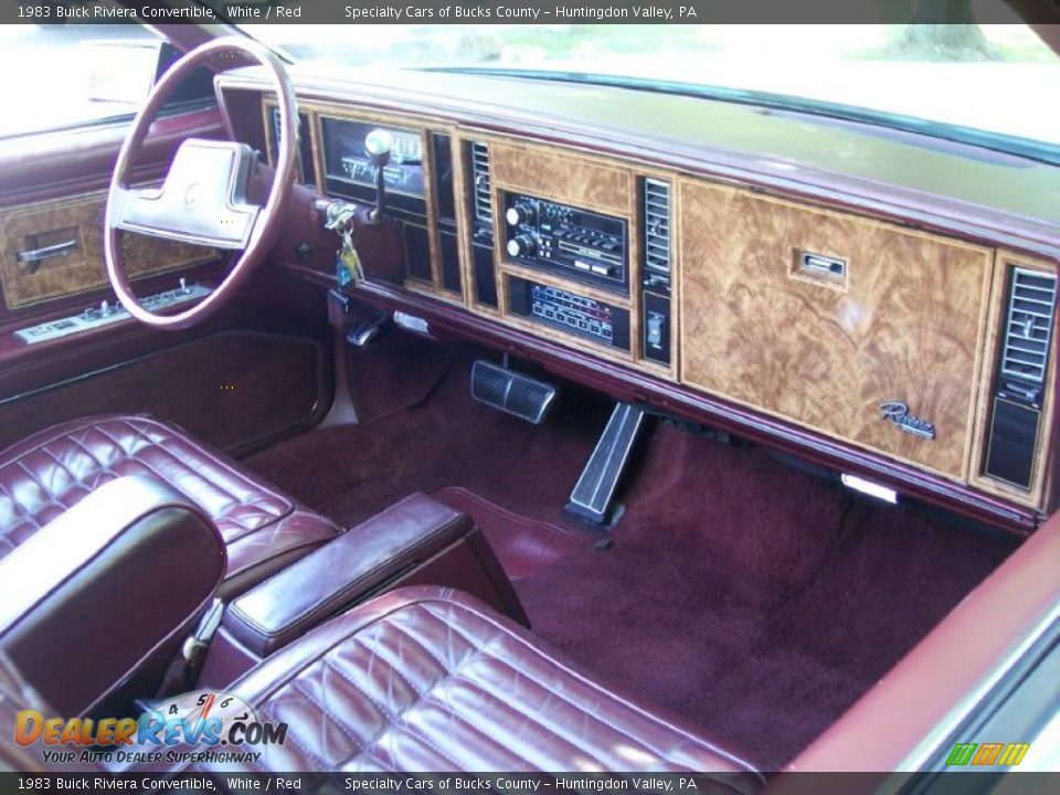 1983 Buick Riviera Convertible White / Red Photo #36