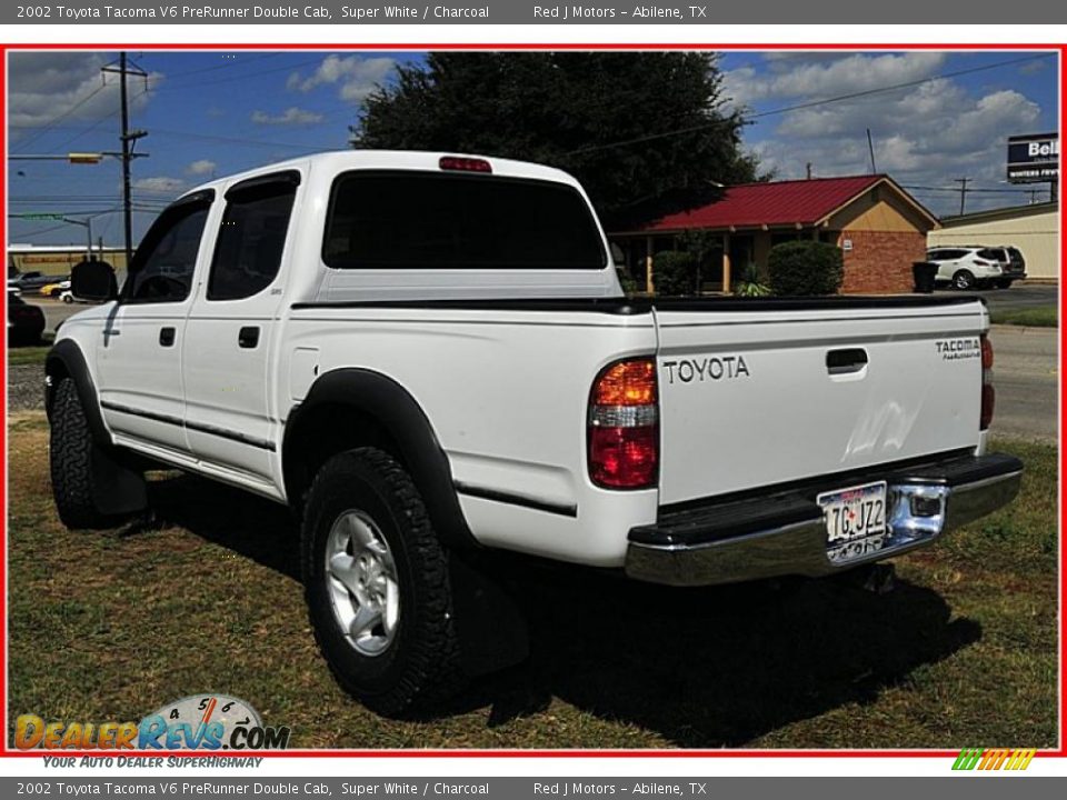 2002 Toyota Tacoma V6 PreRunner Double Cab Super White / Charcoal Photo #3