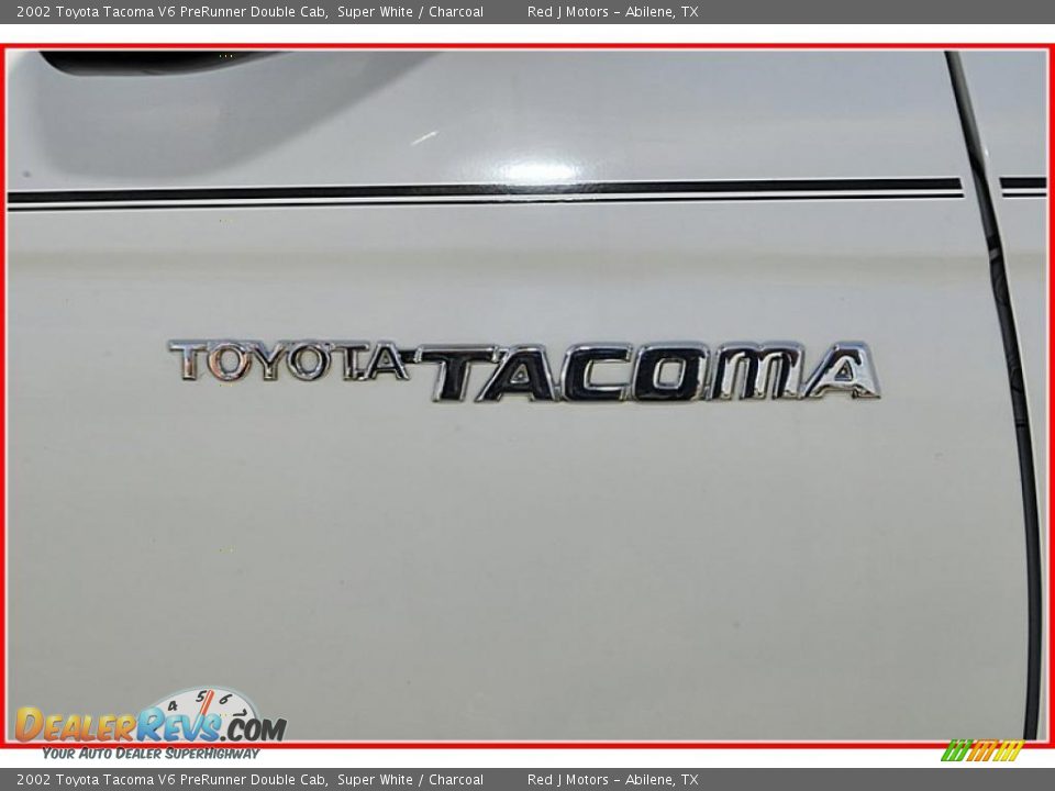 2002 Toyota Tacoma V6 PreRunner Double Cab Super White / Charcoal Photo #9