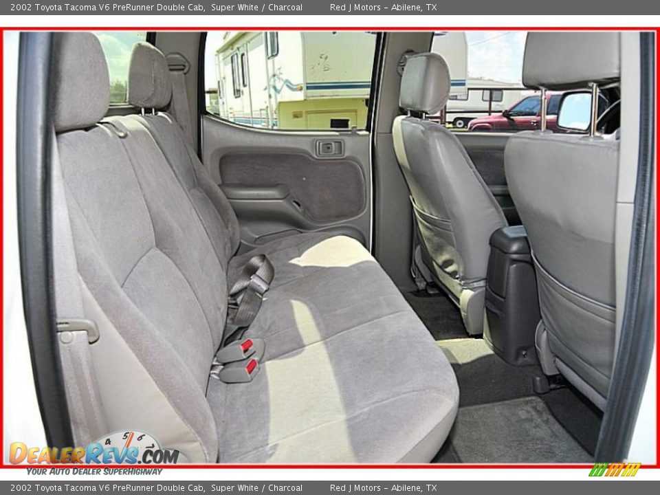 2002 Toyota Tacoma V6 PreRunner Double Cab Super White / Charcoal Photo #19