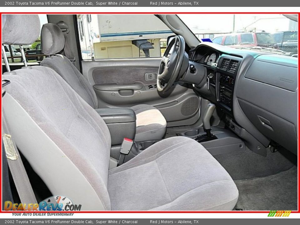 2002 Toyota Tacoma V6 PreRunner Double Cab Super White / Charcoal Photo #20