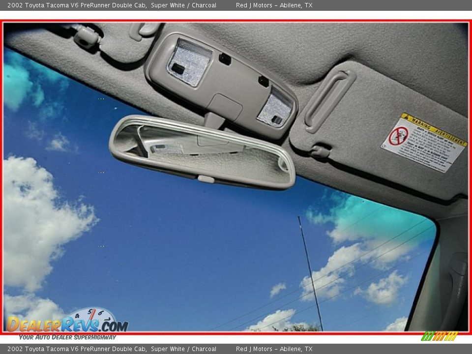 2002 Toyota Tacoma V6 PreRunner Double Cab Super White / Charcoal Photo #29