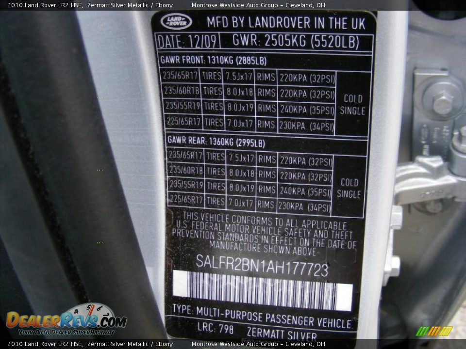 2010 Land Rover LR2 HSE Zermatt Silver Metallic / Ebony Photo #30