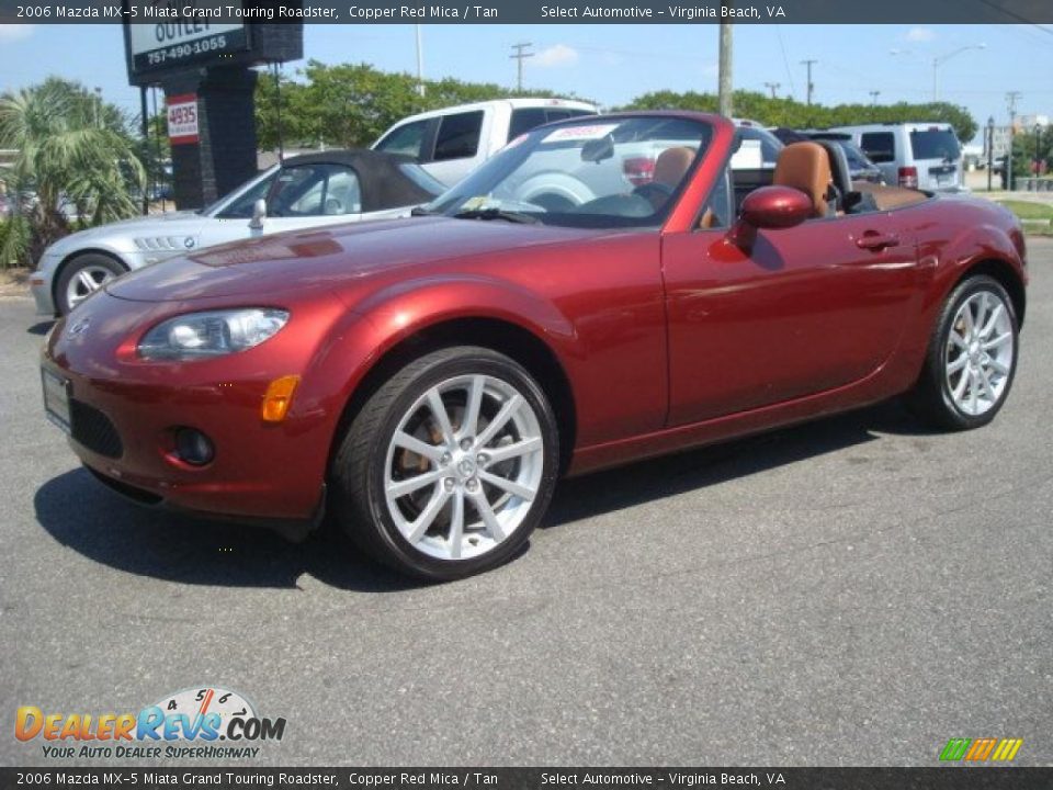 2006 Mazda MX-5 Miata Grand Touring Roadster Copper Red Mica / Tan Photo #2