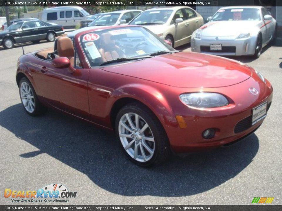 2006 Mazda MX-5 Miata Grand Touring Roadster Copper Red Mica / Tan Photo #7