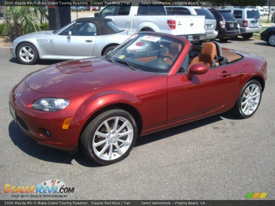 2006 Mazda MX-5 Miata Grand Touring Roadster Copper Red Mica / Tan Photo #9