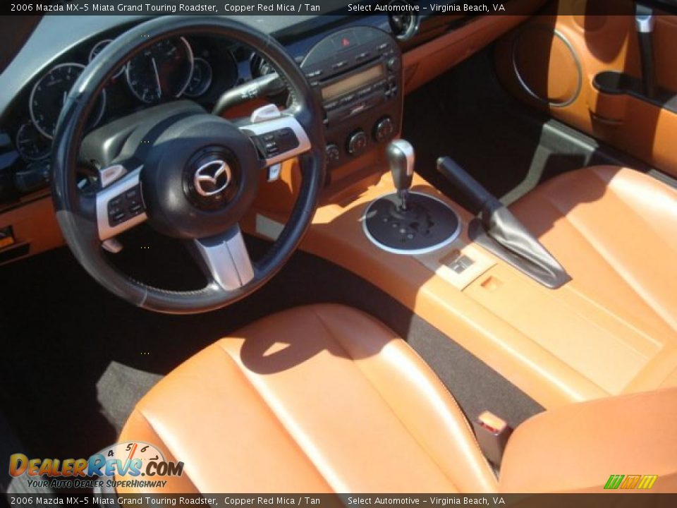 2006 Mazda MX-5 Miata Grand Touring Roadster Copper Red Mica / Tan Photo #14