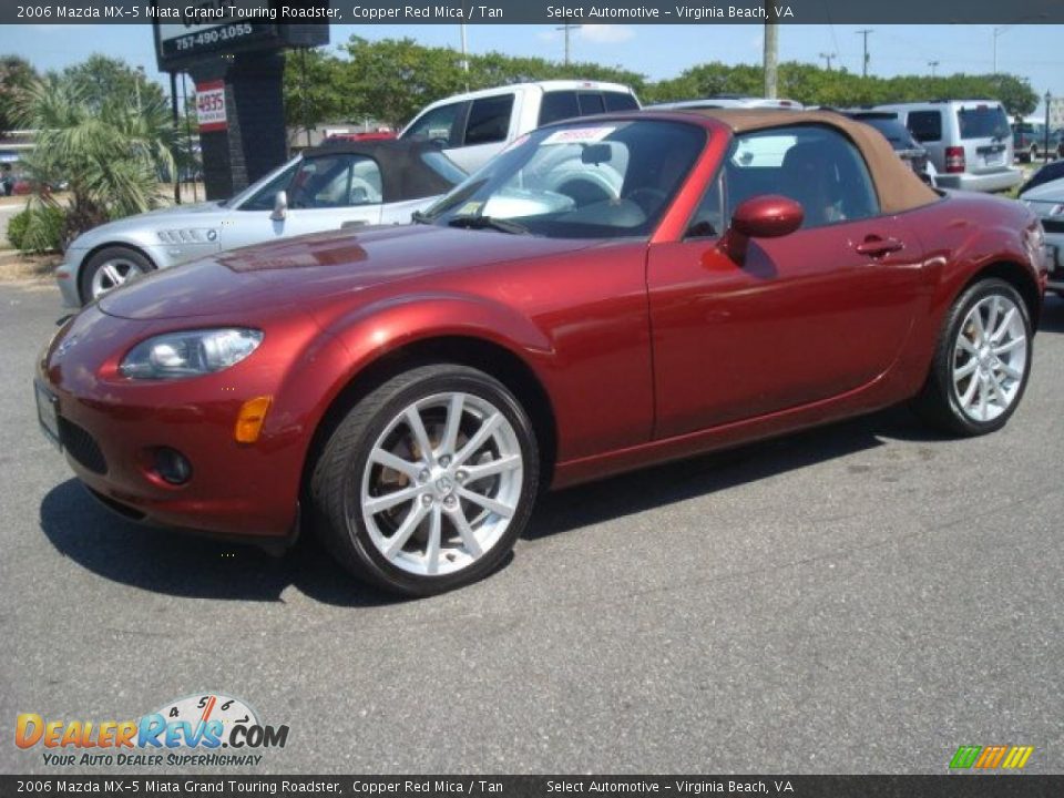 2006 Mazda MX-5 Miata Grand Touring Roadster Copper Red Mica / Tan Photo #29