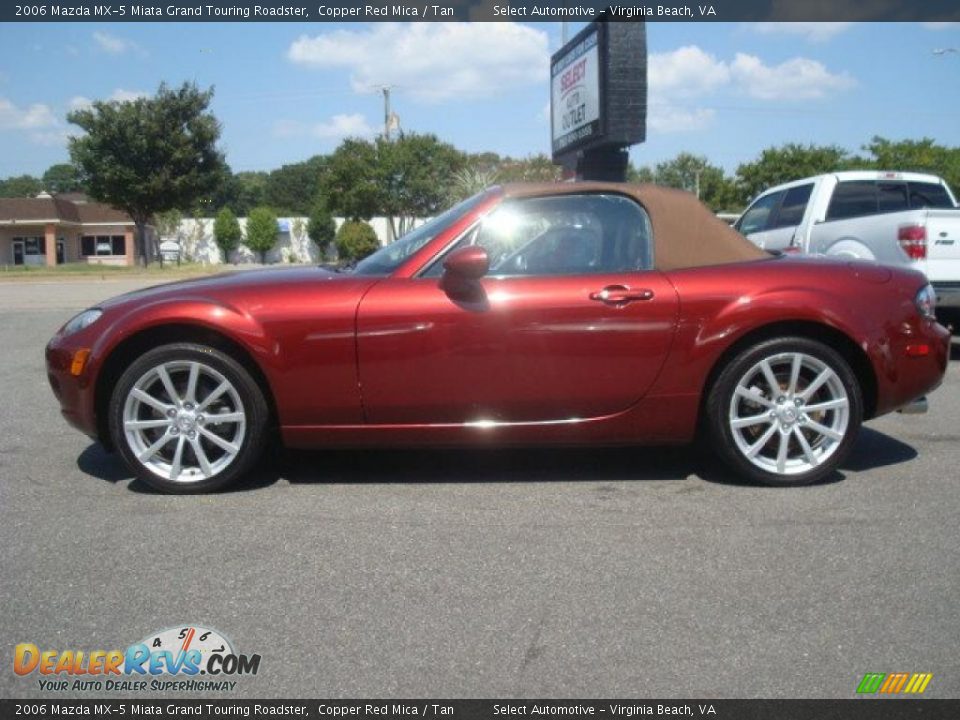 2006 Mazda MX-5 Miata Grand Touring Roadster Copper Red Mica / Tan Photo #30