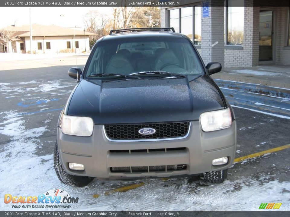 2001 Ford Escape XLT V6 4WD Black / Medium Graphite Grey Photo #3