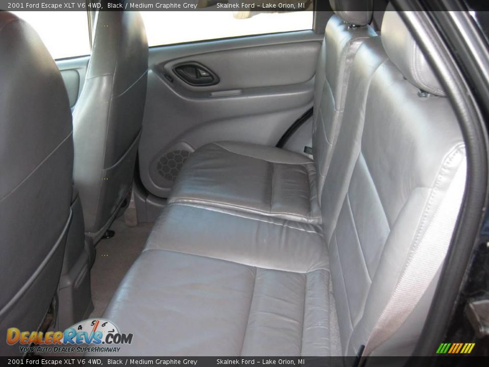 2001 Ford Escape XLT V6 4WD Black / Medium Graphite Grey Photo #8