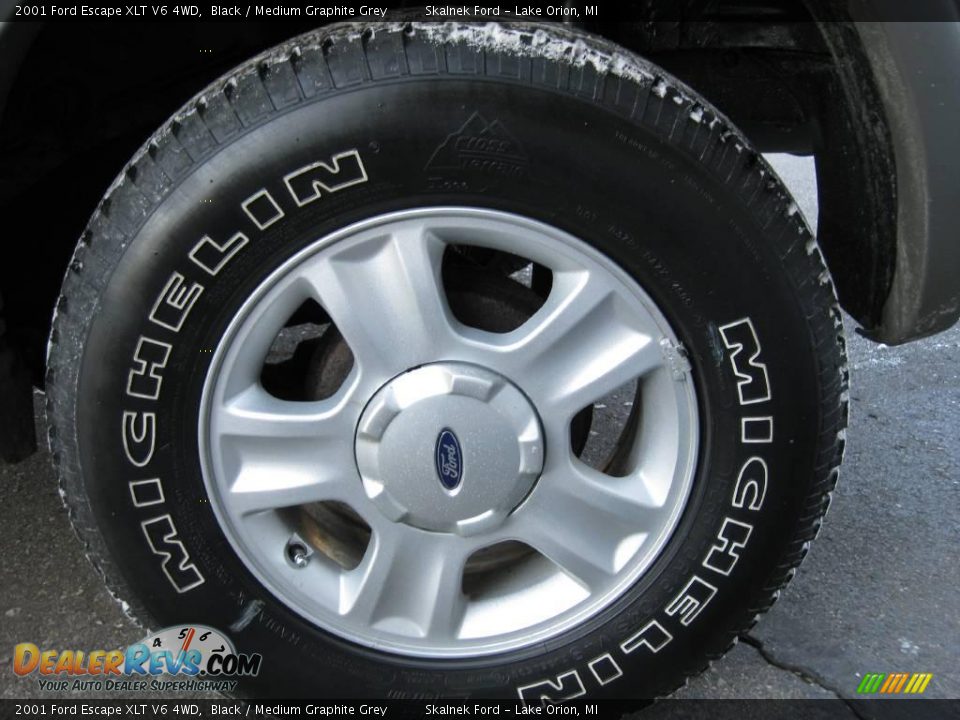 2001 Ford Escape XLT V6 4WD Black / Medium Graphite Grey Photo #11