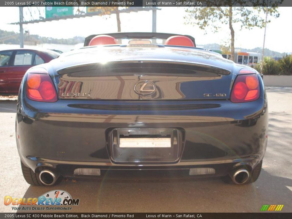 2005 Lexus SC 430 Pebble Beach Edition Black Diamond / Pimento Red Photo #6