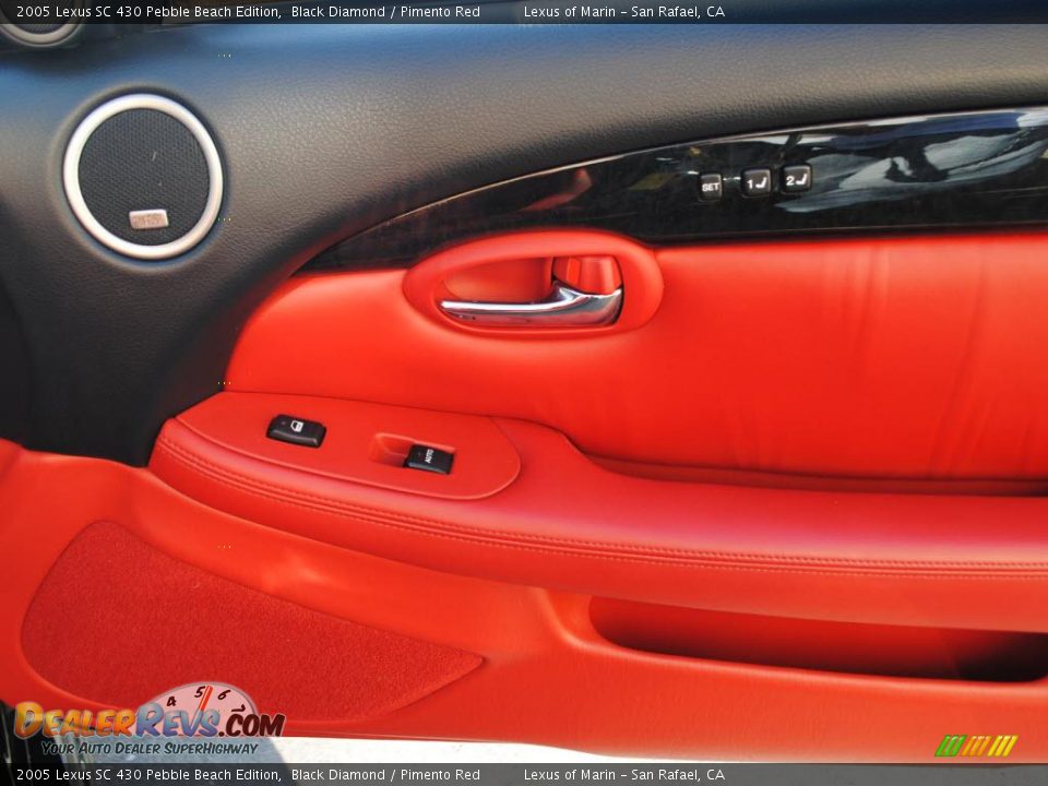 2005 Lexus SC 430 Pebble Beach Edition Black Diamond / Pimento Red Photo #9
