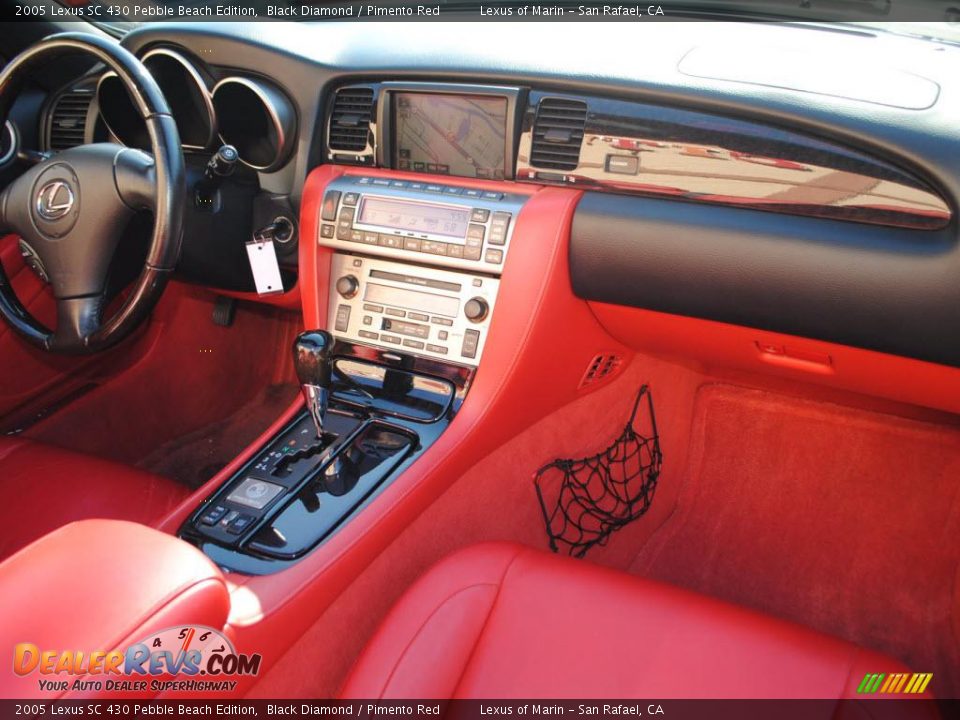 2005 Lexus SC 430 Pebble Beach Edition Black Diamond / Pimento Red Photo #11