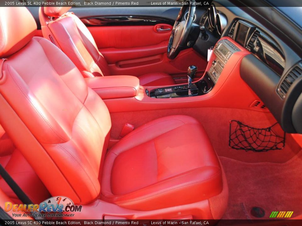 2005 Lexus SC 430 Pebble Beach Edition Black Diamond / Pimento Red Photo #12