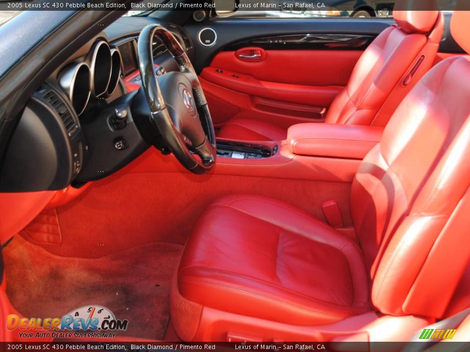 2005 Lexus SC 430 Pebble Beach Edition Black Diamond / Pimento Red Photo #13