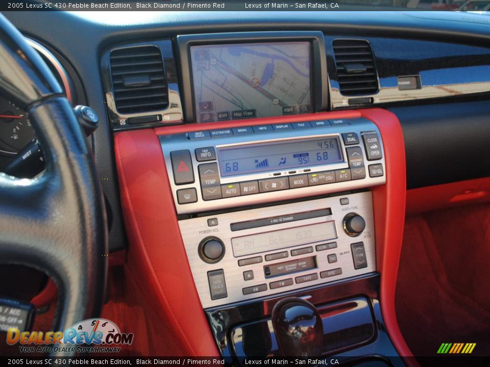 2005 Lexus SC 430 Pebble Beach Edition Black Diamond / Pimento Red Photo #15
