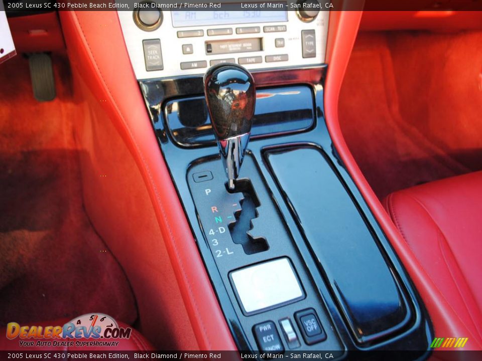 2005 Lexus SC 430 Pebble Beach Edition Black Diamond / Pimento Red Photo #16