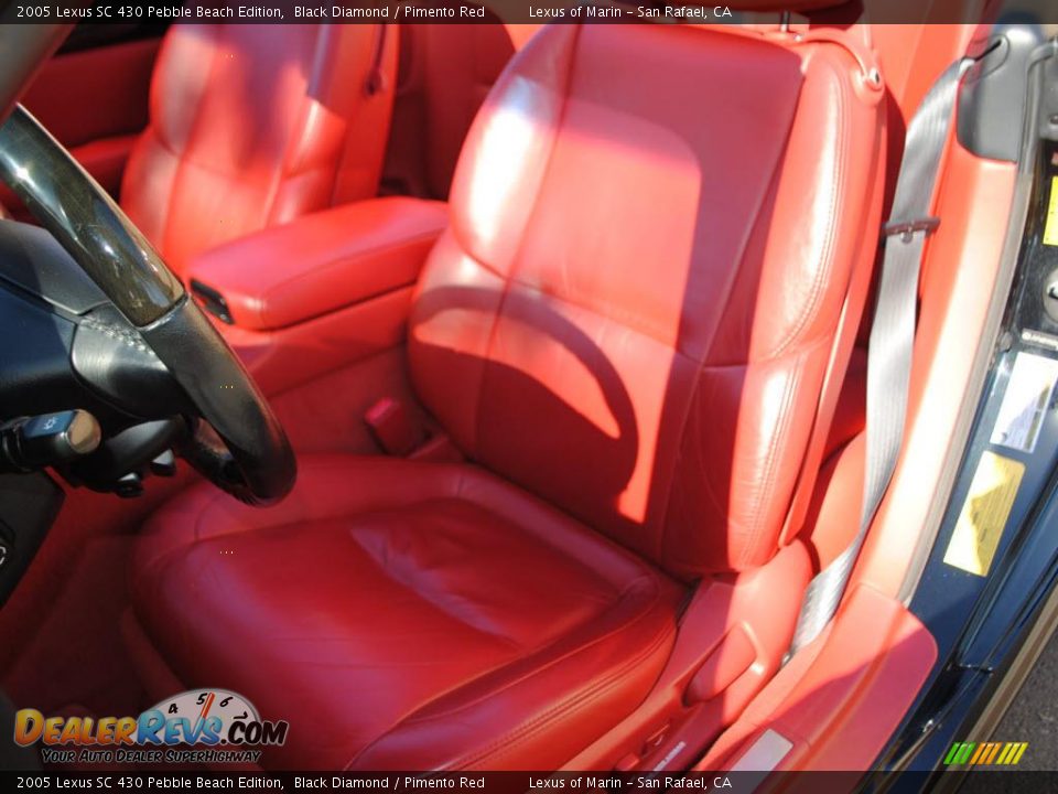 2005 Lexus SC 430 Pebble Beach Edition Black Diamond / Pimento Red Photo #17