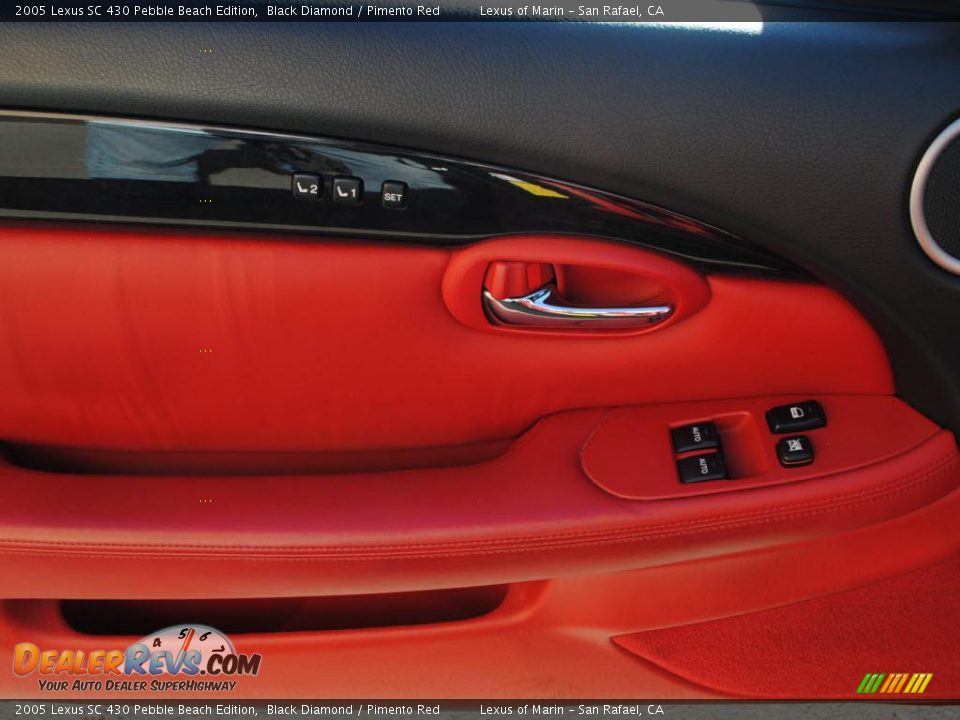 2005 Lexus SC 430 Pebble Beach Edition Black Diamond / Pimento Red Photo #18