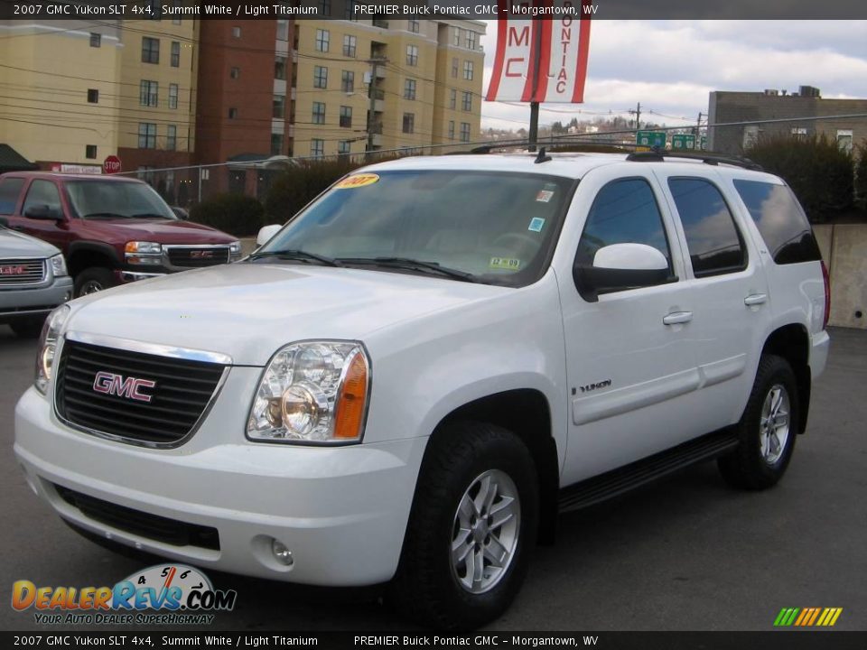 2007 GMC Yukon SLT 4x4 Summit White / Light Titanium Photo #2