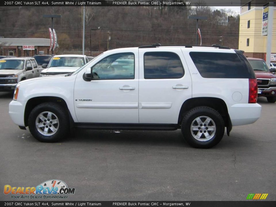 2007 GMC Yukon SLT 4x4 Summit White / Light Titanium Photo #3