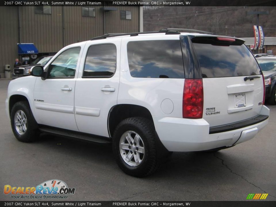 2007 GMC Yukon SLT 4x4 Summit White / Light Titanium Photo #4