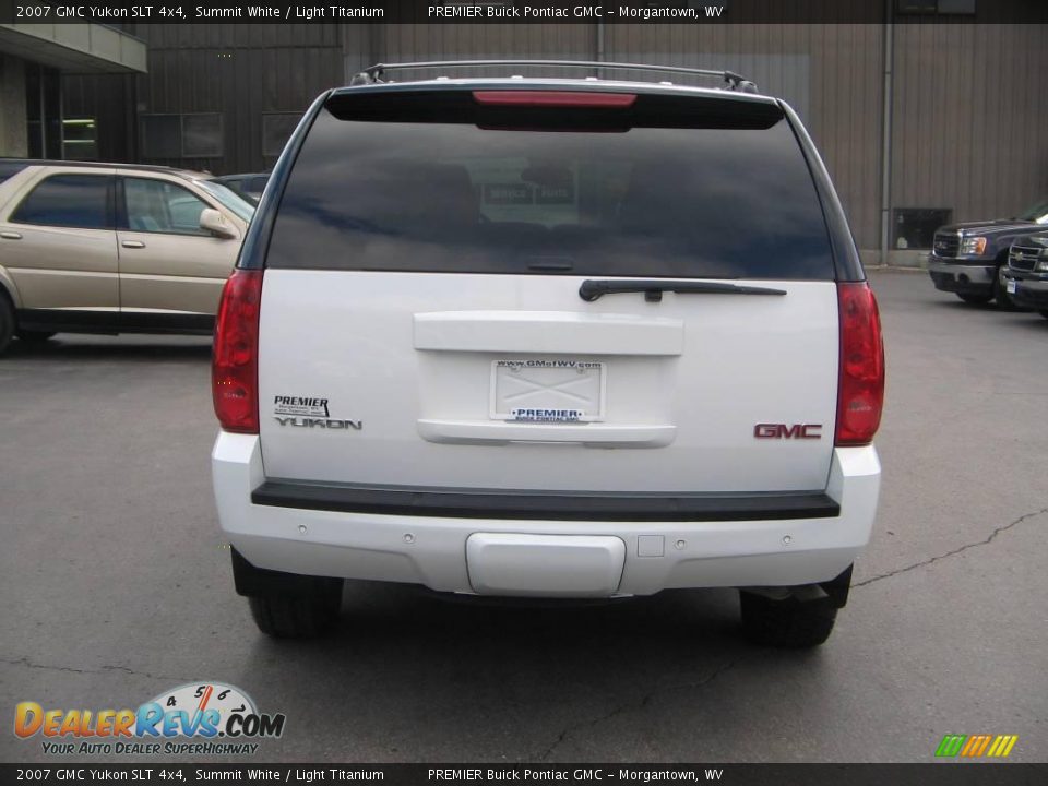 2007 GMC Yukon SLT 4x4 Summit White / Light Titanium Photo #5