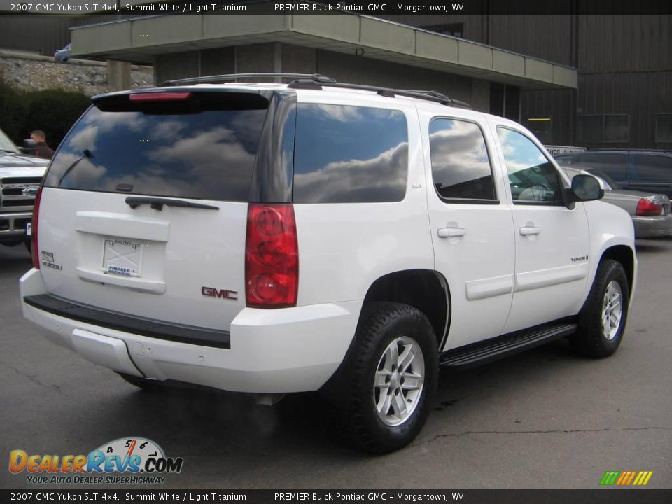 2007 GMC Yukon SLT 4x4 Summit White / Light Titanium Photo #6