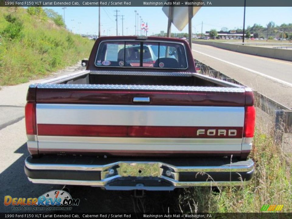 Cabernet Red 1990 Ford F150 XLT Lariat Extended Cab Photo #7