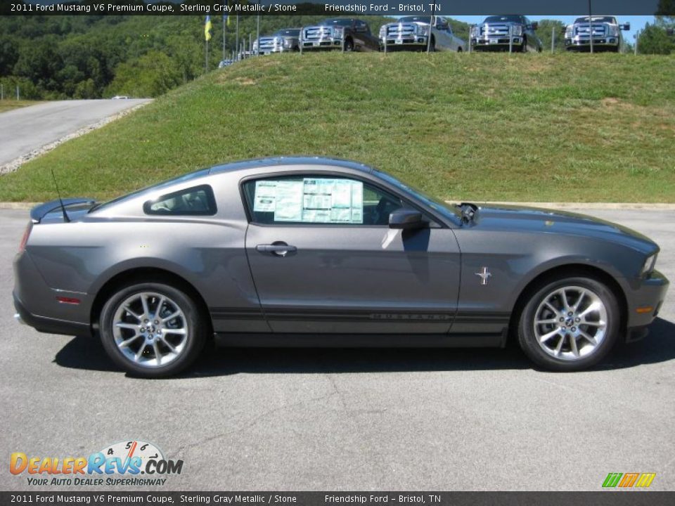 2011 Ford Mustang V6 Premium Coupe Sterling Gray Metallic / Stone Photo #5