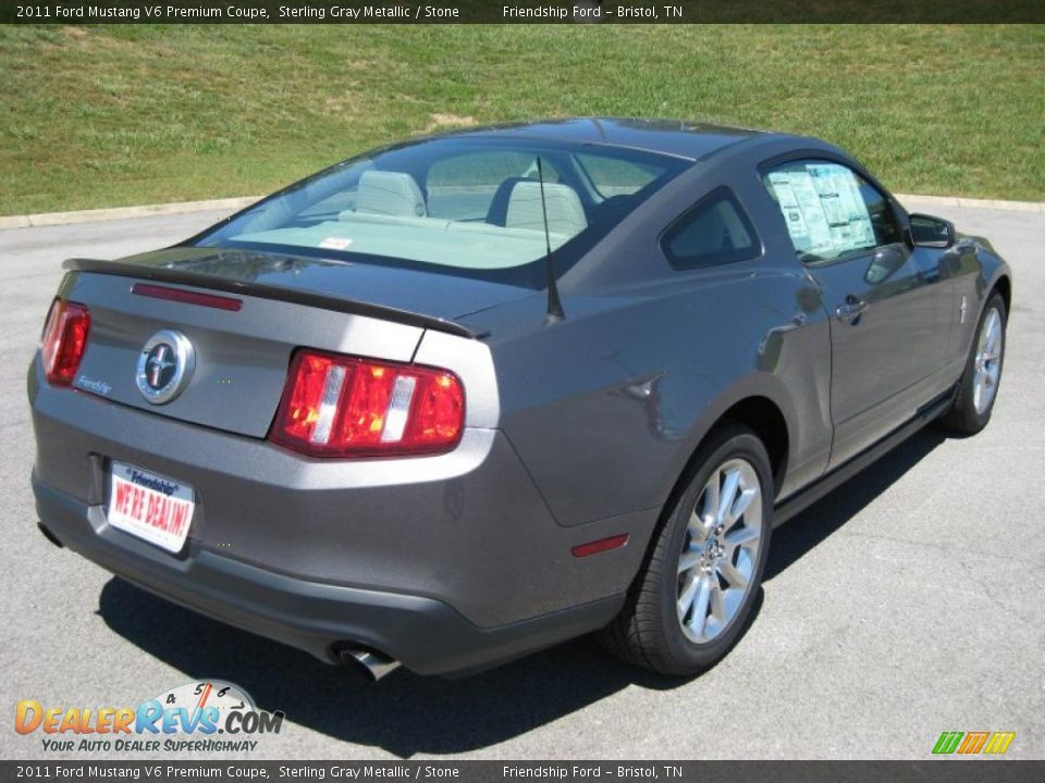 2011 Ford Mustang V6 Premium Coupe Sterling Gray Metallic / Stone Photo #6