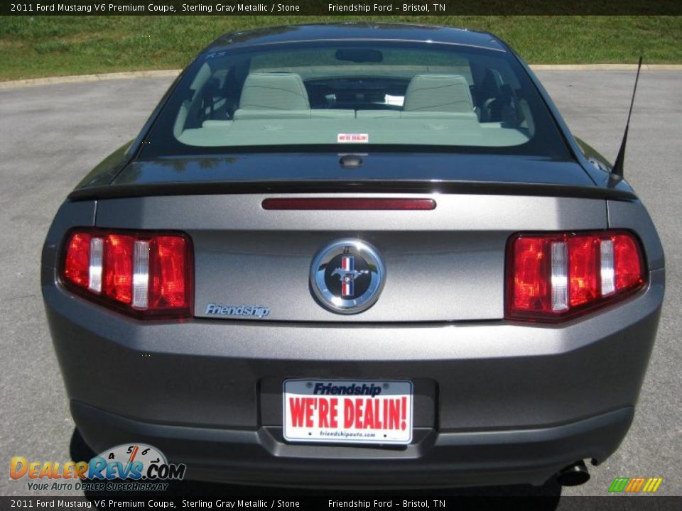 2011 Ford Mustang V6 Premium Coupe Sterling Gray Metallic / Stone Photo #7