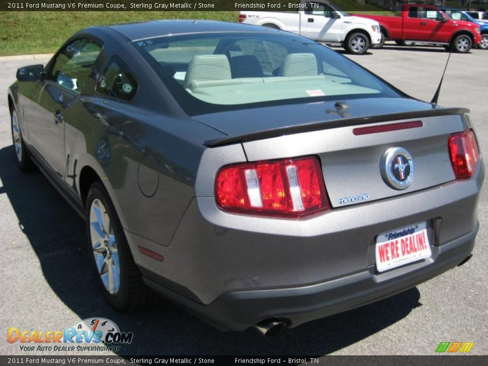 2011 Ford Mustang V6 Premium Coupe Sterling Gray Metallic / Stone Photo #8