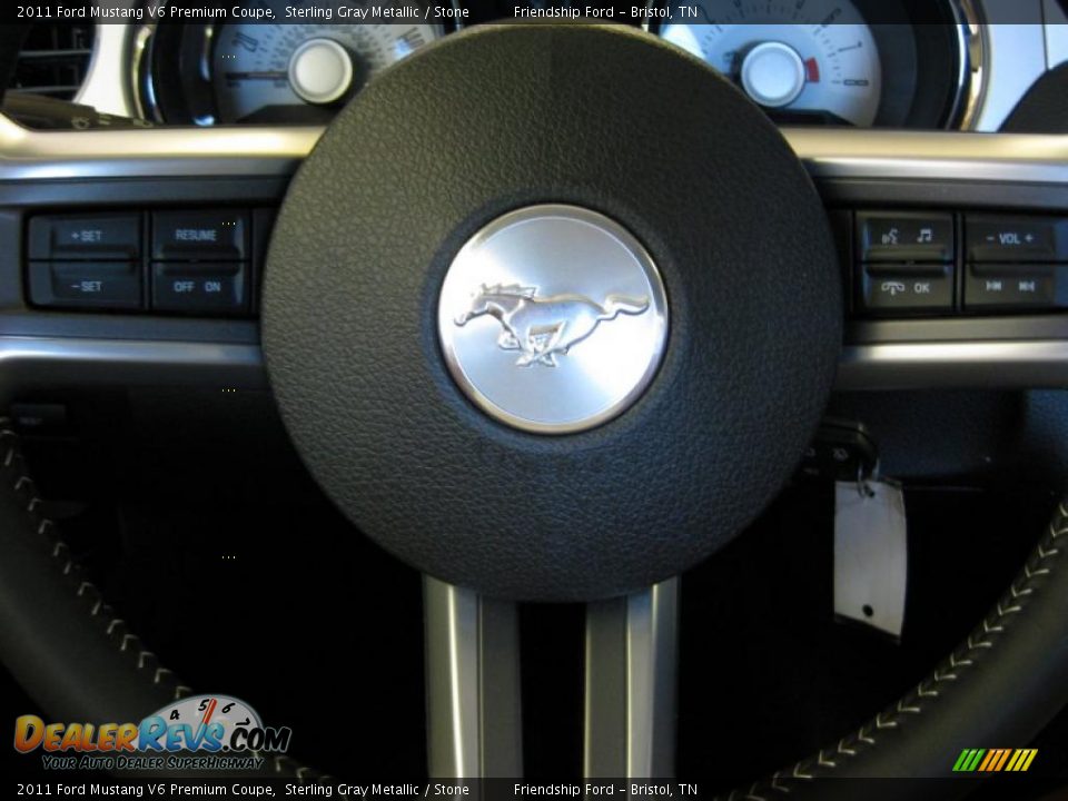 2011 Ford Mustang V6 Premium Coupe Sterling Gray Metallic / Stone Photo #27