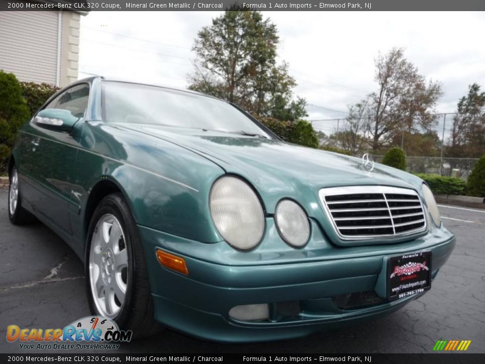 2000 Mercedes-Benz CLK 320 Coupe Mineral Green Metallic / Charcoal Photo #11