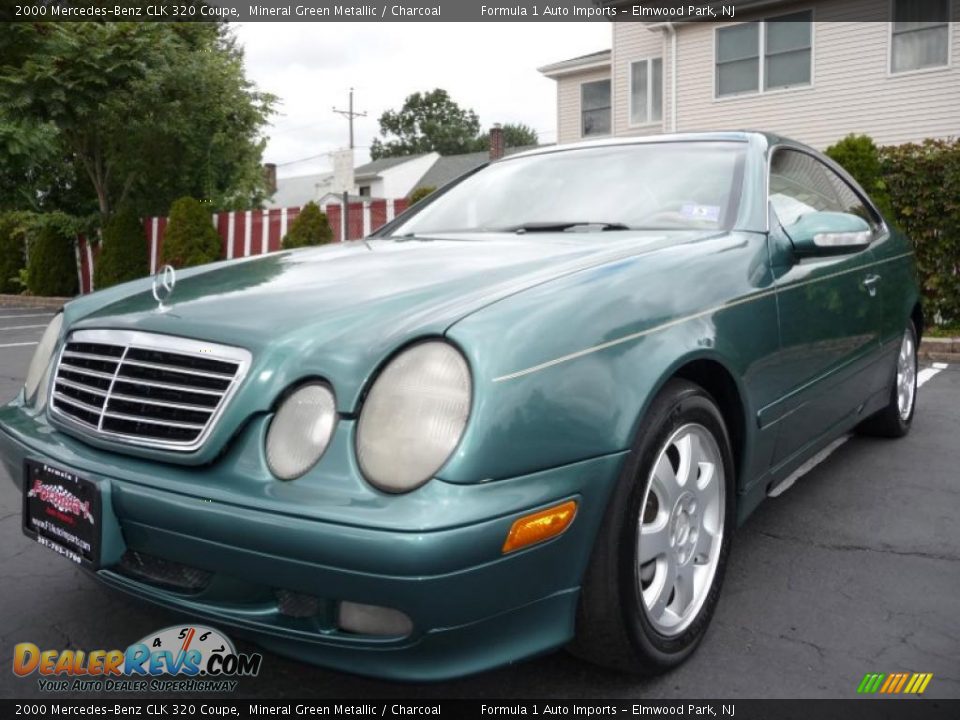 2000 Mercedes-Benz CLK 320 Coupe Mineral Green Metallic / Charcoal Photo #12