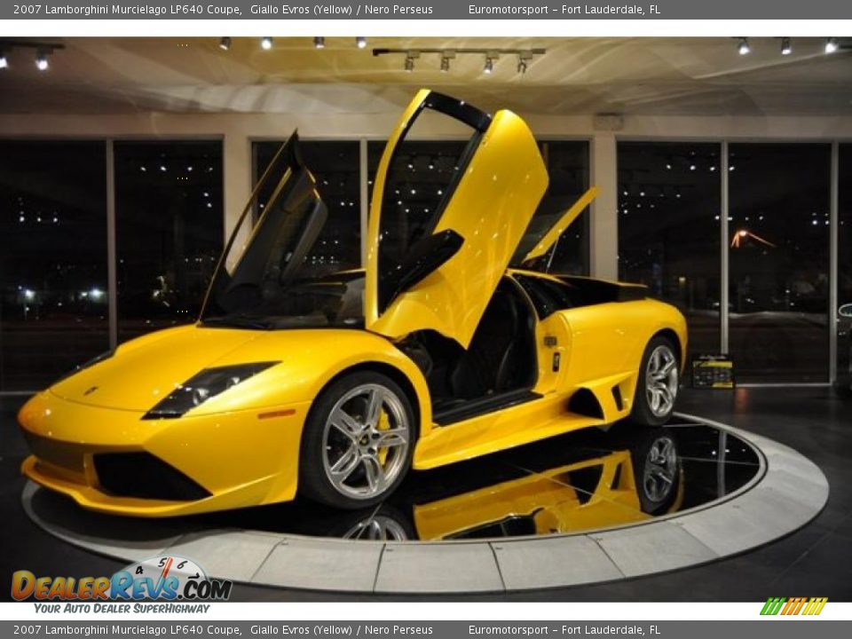 2007 Lamborghini Murcielago LP640 Coupe Giallo Evros (Yellow) / Nero Perseus Photo #1