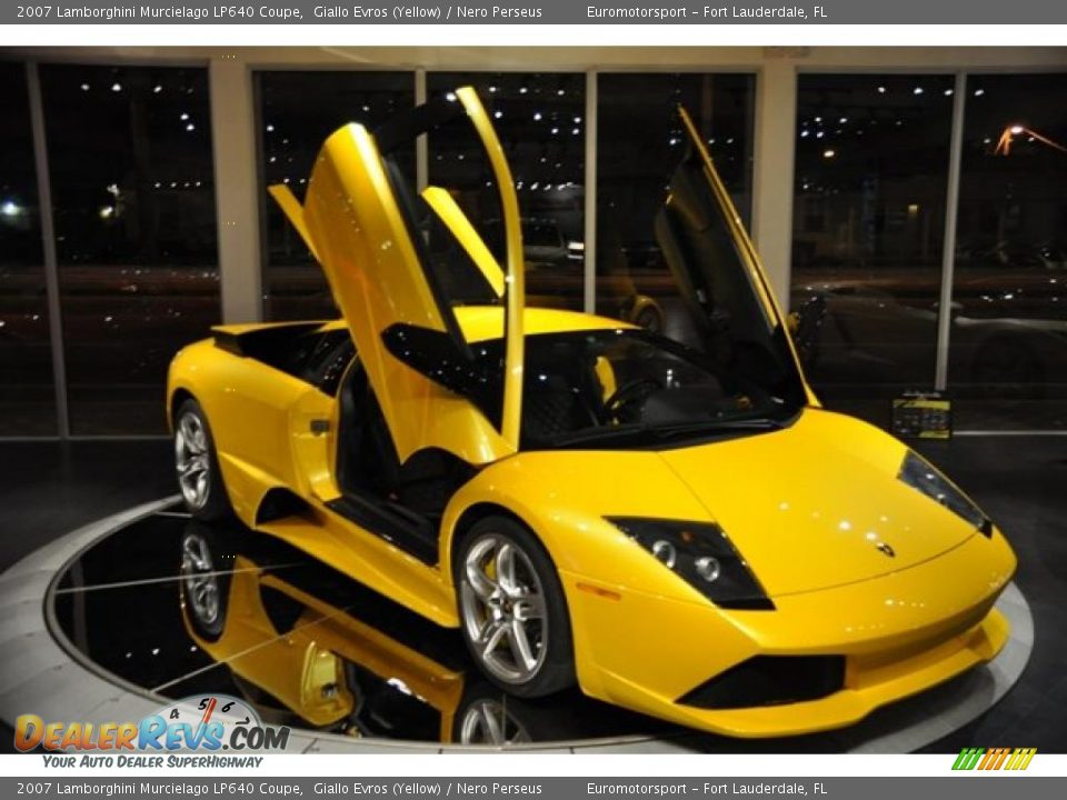 2007 Lamborghini Murcielago LP640 Coupe Giallo Evros (Yellow) / Nero Perseus Photo #3