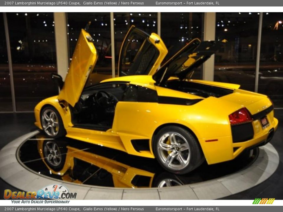 2007 Lamborghini Murcielago LP640 Coupe Giallo Evros (Yellow) / Nero Perseus Photo #4