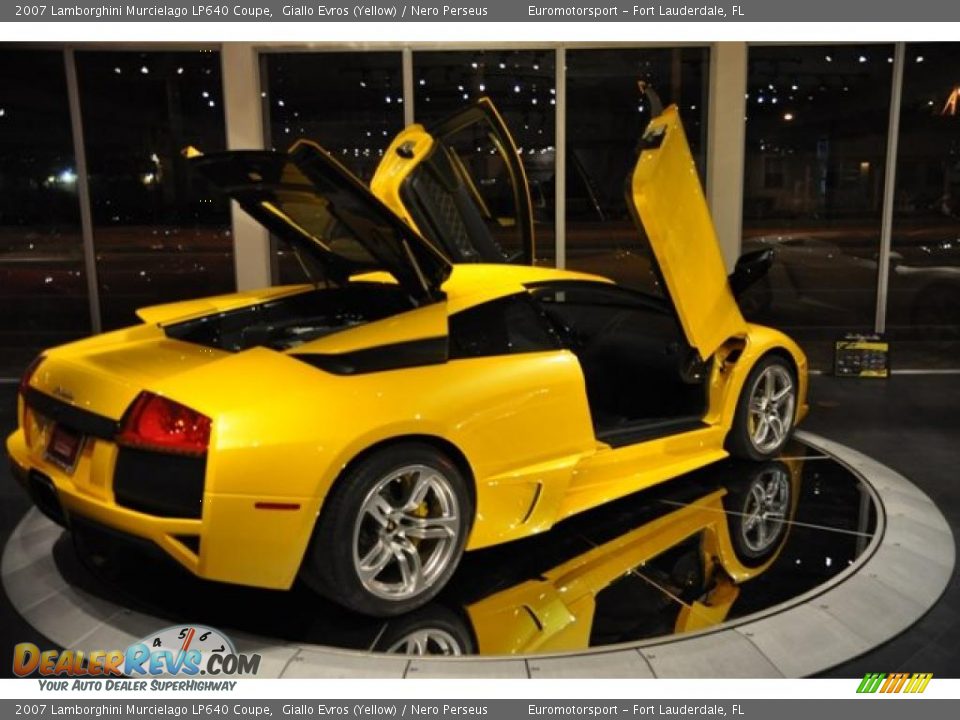 2007 Lamborghini Murcielago LP640 Coupe Giallo Evros (Yellow) / Nero Perseus Photo #7