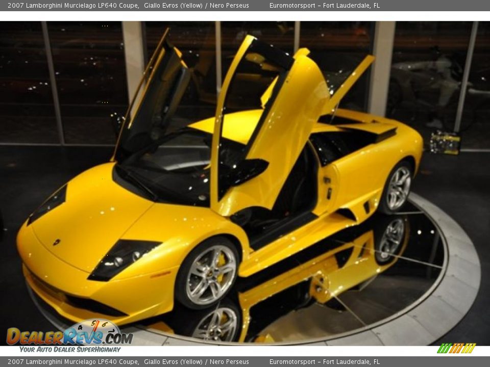 2007 Lamborghini Murcielago LP640 Coupe Giallo Evros (Yellow) / Nero Perseus Photo #8