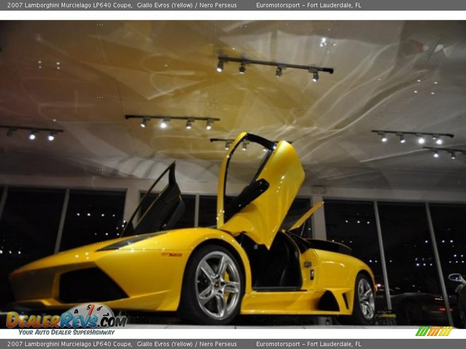 2007 Lamborghini Murcielago LP640 Coupe Giallo Evros (Yellow) / Nero Perseus Photo #10