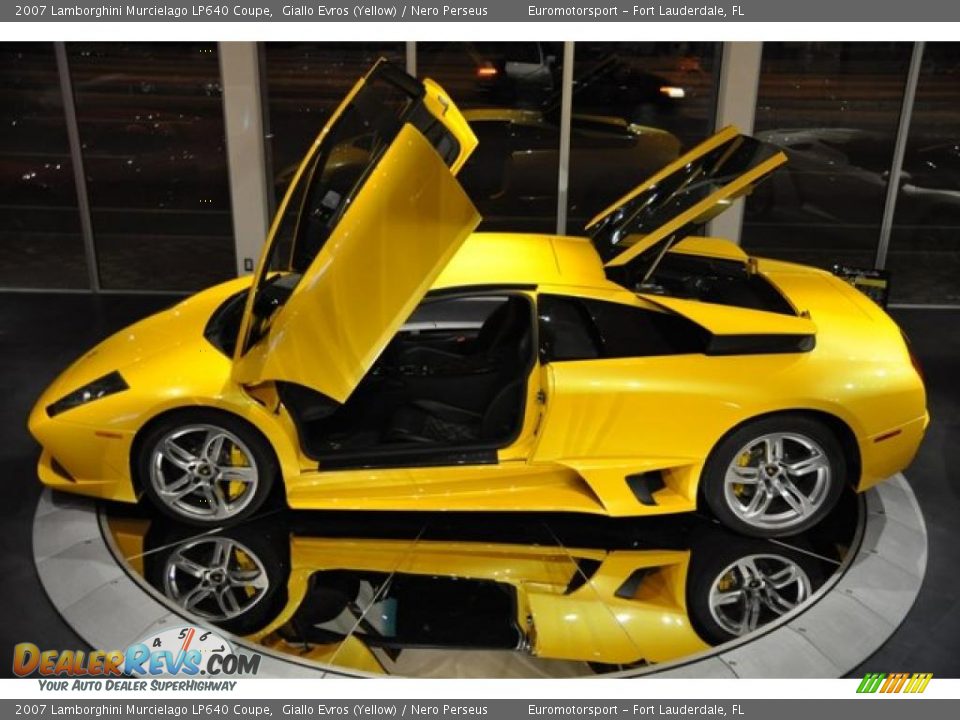 2007 Lamborghini Murcielago LP640 Coupe Giallo Evros (Yellow) / Nero Perseus Photo #11