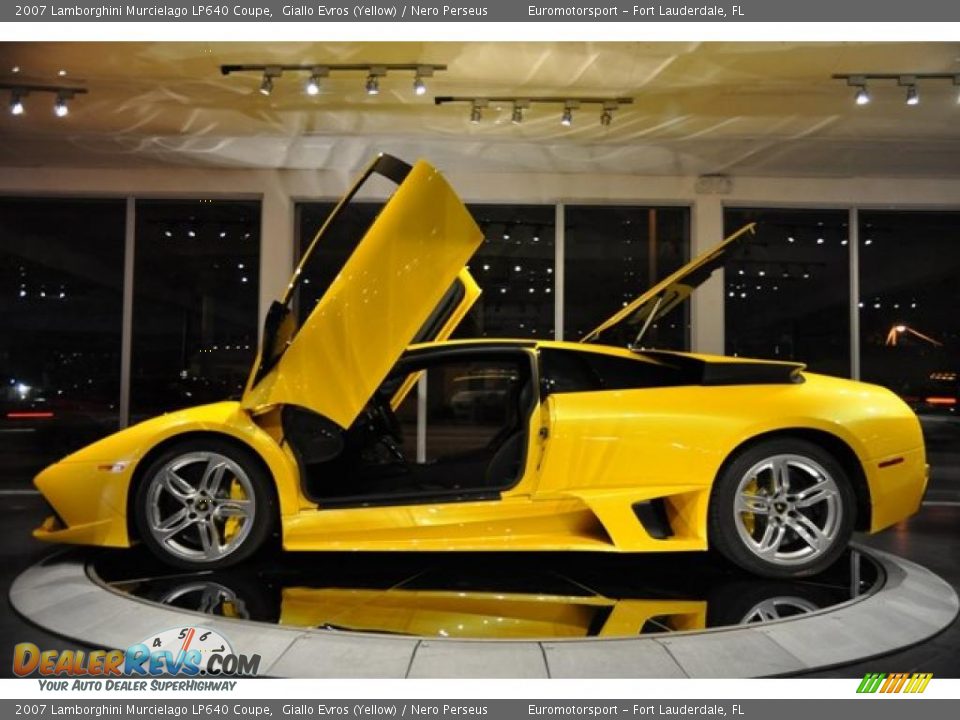 2007 Lamborghini Murcielago LP640 Coupe Giallo Evros (Yellow) / Nero Perseus Photo #13