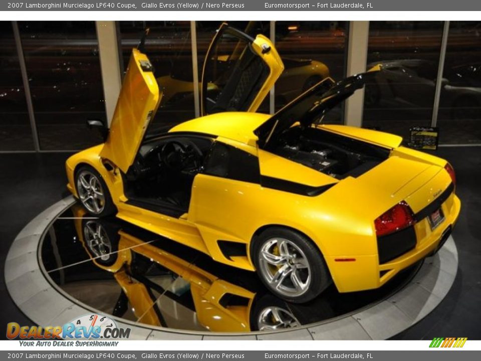 2007 Lamborghini Murcielago LP640 Coupe Giallo Evros (Yellow) / Nero Perseus Photo #14