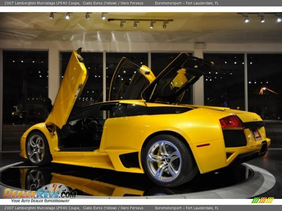 2007 Lamborghini Murcielago LP640 Coupe Giallo Evros (Yellow) / Nero Perseus Photo #15